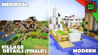 Minecraft Modern vs Medieval Village Transformation FINALE [upl. by Cioban]