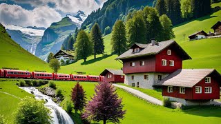 🇨🇭 Train Journey to Grindelwald from Interlaken Switzerland 4K [upl. by Hamas]