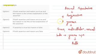 Assertion  Gemmae are green unicellular asexual buds which develop in small receptacles called g [upl. by Kennard]