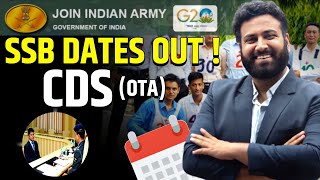 SSB Dates Out For CDS OTA 2024🔥 Indian Army SSB Interview Date Selection Live Now Learn With Sumit [upl. by Alleinnad]