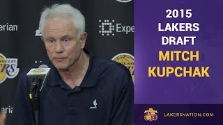 2015 Lakers Draft Mitch Kupchak On Choosing DAngelo Russell [upl. by Annabal]