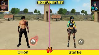 ORION VS STEFFIE ABILITY TEST FREE FIRE  GARENA FREE FIRE [upl. by Dean]