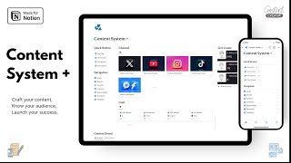 Best notion content planner template  Notion Content System  Template Tour [upl. by Cas]