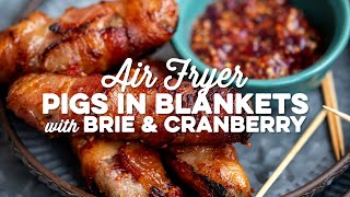 Pigs in Blankets with Brie amp Cranberry seriously addictive  Supergolden Bakes [upl. by Ahsinik]