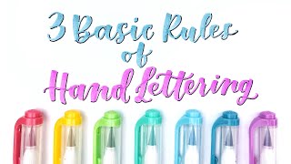 3 Basic Hand Lettering Rules for Beginners to Improve your Hand Lettering Fonts [upl. by Dorothee]