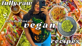 3 RAW VEGAN MEALS I ENJOY EVERY WEEK 🍒 EASY  DELICIOUS RECIPES [upl. by Etnoved]