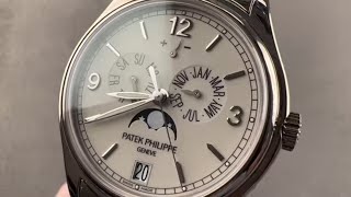 Patek Philippe Annual Calendar Moon Phase 51461G001 Patek Philippe Watch Review [upl. by Alberic36]