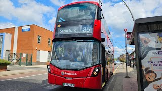 Buggy announcement  Journey on Route 86  82015  Wright StreetDeck Electroliner  LV73FFA [upl. by Enilav]