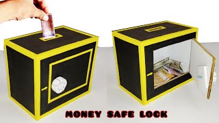 How to make cardboard safe locker cardboard money bank with password lockcarboardcraft [upl. by Cavanaugh]