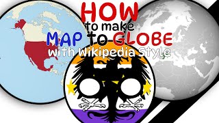 How To Make Globe Map Wikipedias Style [upl. by Atika]