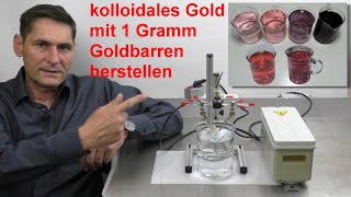 preiswert kolloidales Gold herstellen im HochvoltPlasmaVerfahren [upl. by Danieu]