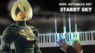 Faltering Prayer Starry Sky from NieR Automata  Piano tutorial [upl. by Basir]