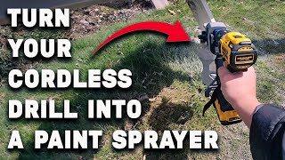 I turned my cordless drill into paint sprayer [upl. by Elimac]