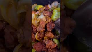 Chilly chicken dry  Fast food challenge 2024 fastfood foodchallenge dhane chillychicken song [upl. by Ellimak]