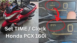 Adjust the Clock on Honda PCX 160i [upl. by Wylma]