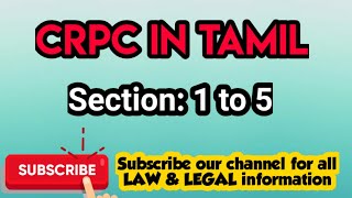 CRPC in Tamil Part 1 [upl. by Ck5]