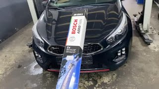 HOW TO CHANGE WINDSCREEN WIPERS KIA CEED JD WIPER BLADES REPLACEMENT KIA CEED GT JD SCHEIBENWISCHER [upl. by Ardnassak988]