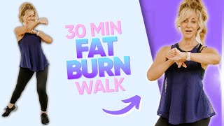 30 Min FAT BURN Walking workout  Intense Full Body Fat Burn at Home [upl. by Eelaroc]