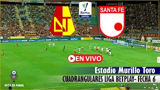 TOLIMA VS SANTA FE En Vivo Hoy 🔴 Cuadrangualres Liga Betplay 2024 Fecha 6 Partido en vivo [upl. by Alyad]