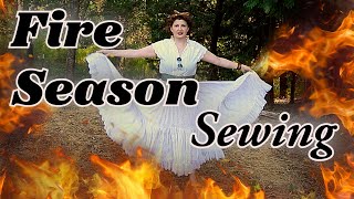 Pressed for time to Sew  California Wildfires  Antique Trove Trip VLOG sewing californialiving [upl. by Amasa]