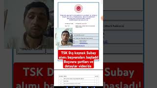 TSK Dış kaynak Subay alımı başvuruları başladı Başvuru şartları ve detaylar videoda tsk subay [upl. by Shaina]