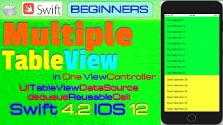 IOS 12 Swift 4 Tutorial  Creating Multiple TableViews in One ViewController [upl. by Yllor]