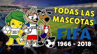 LAS MASCOTAS DE TODOS LOS MUNDIALES DE FÚTBOL 1966  2018 [upl. by Mcleod357]