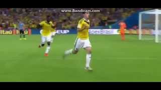 James Rodriguez AMAZING Volley Against Uruguay 2014 World Cup [upl. by Ydnic9]