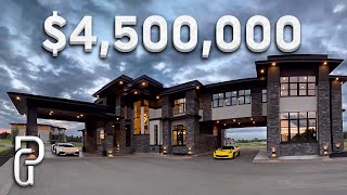 Inside a 4500000 Mega MANSION in Calgary Canada  Propertygrams house Tour [upl. by Niwrehs424]