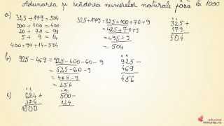 Adunarea si scaderea numerelor naturale pâna la 1 000  Matematica clasa a IIIa [upl. by Wescott]