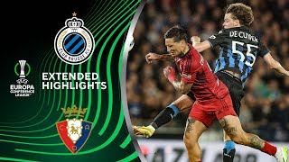 Club Brugge vs Osasuna Extended Highlights  UECL Qualifiers  Playoffs  CBS Sports Golazo [upl. by Sami]