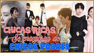 5 DORAMAS DONDE LA CHICA RICA SE ENAMORA DEL CHICO POBRE  DramasC [upl. by Chapland]