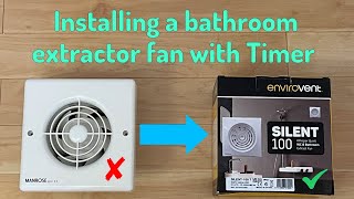 Installing a bathroom extractor fan with Timer [upl. by Mcquoid]