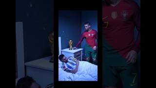 Messi and Ronaldo funnymomentsmessi ronaldo aifight ai funnycomedyshortsfootball viralshort [upl. by Anial859]