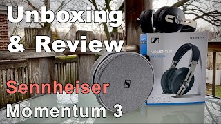 Unboxing and Review the Sennheiser Momentum 3 Wireless Noise Canceling Headphones [upl. by Sinnek]