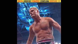 Cody Rhodes Battles Security guards after Paul Heymans Rock challenge warning shorts wwe [upl. by Inaflahk]