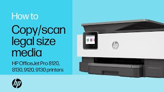 Copyscan with legal size media  HP OJ Pro 8120 8130 9120 9130 AllinOne printers  HP Support [upl. by Nahgeem]