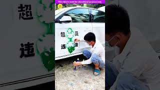 A Boy paint art on his boss car 🤩 Gadgets Smart Appliances Kitchen Utensils Home Inventions [upl. by Schoenburg]