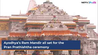 Ayodhya Ram Mandir All Set For The Pran Prathishtha Ceremony  Ayodhya Ram Mandir News [upl. by Amilah]