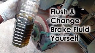 How to flush and bleed brake fluid in your car  Step by Step Quide [upl. by Raman928]