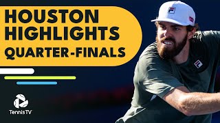 Opelka Meets Brouwer Fritz Isner amp Tiafoe In Action  Houston 2022 Highlights QuarterFinals [upl. by Crowell659]