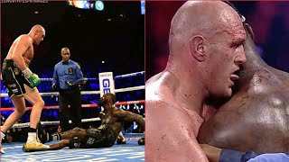 Fury licks Wilders blood  Knock down Wilder Twice  Highlights  Fury vs Wilder 2 [upl. by Anerdna35]