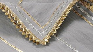 गोटे की लेस घर पर बनाएं  how to make Gota zari lace at home amazingideasdilu [upl. by Nwahser]