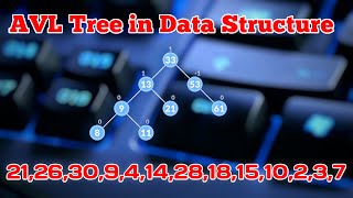 Construct AVL tree for the following data 212630941428181510237 avltree datastructure [upl. by Cyb425]