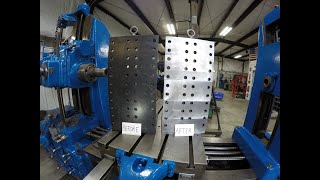 Machining the large angle plates on the horizontal boring mill [upl. by Ttenneb]