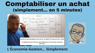 COMPTABILISER UN ACHAT en deux étapes en 5 minutes [upl. by Annaiuq]