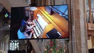 Two organists at Llandaff cathedral playing a duet [upl. by Lubow]