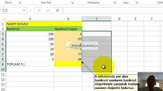 Excel TOPLAÇARPIM  SUMPRODUCT Fonksiyonu Kullanımı [upl. by Niarb276]