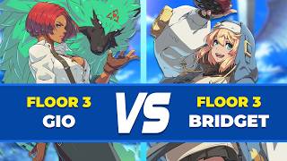 GGST Floor 3 ▰ Bridget vs Giovanna ▰ Low Level Gameplay [upl. by Weidman173]