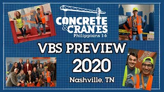 LifeWay VBS Preview Event Vlog  Concrete amp Cranes VBS 2020  Nashville TN [upl. by Jabe655]